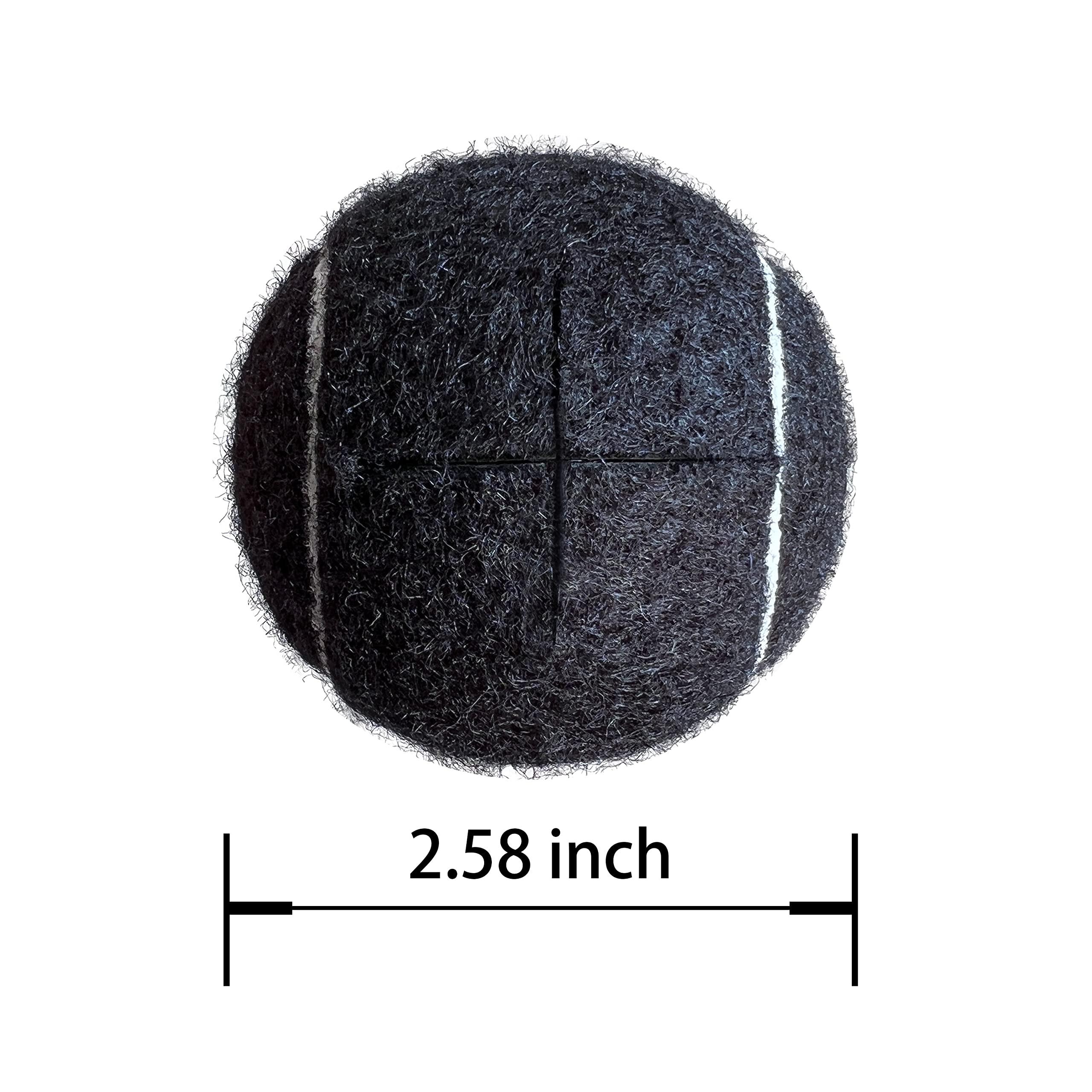 HPWFHPLF HPWFHPLF Precut Tennis Balls, 4PCS Walker Glide Balls, Heavy Duty Long Lasting Felt Pads for Furniture Legs and Floor Protection (Black)