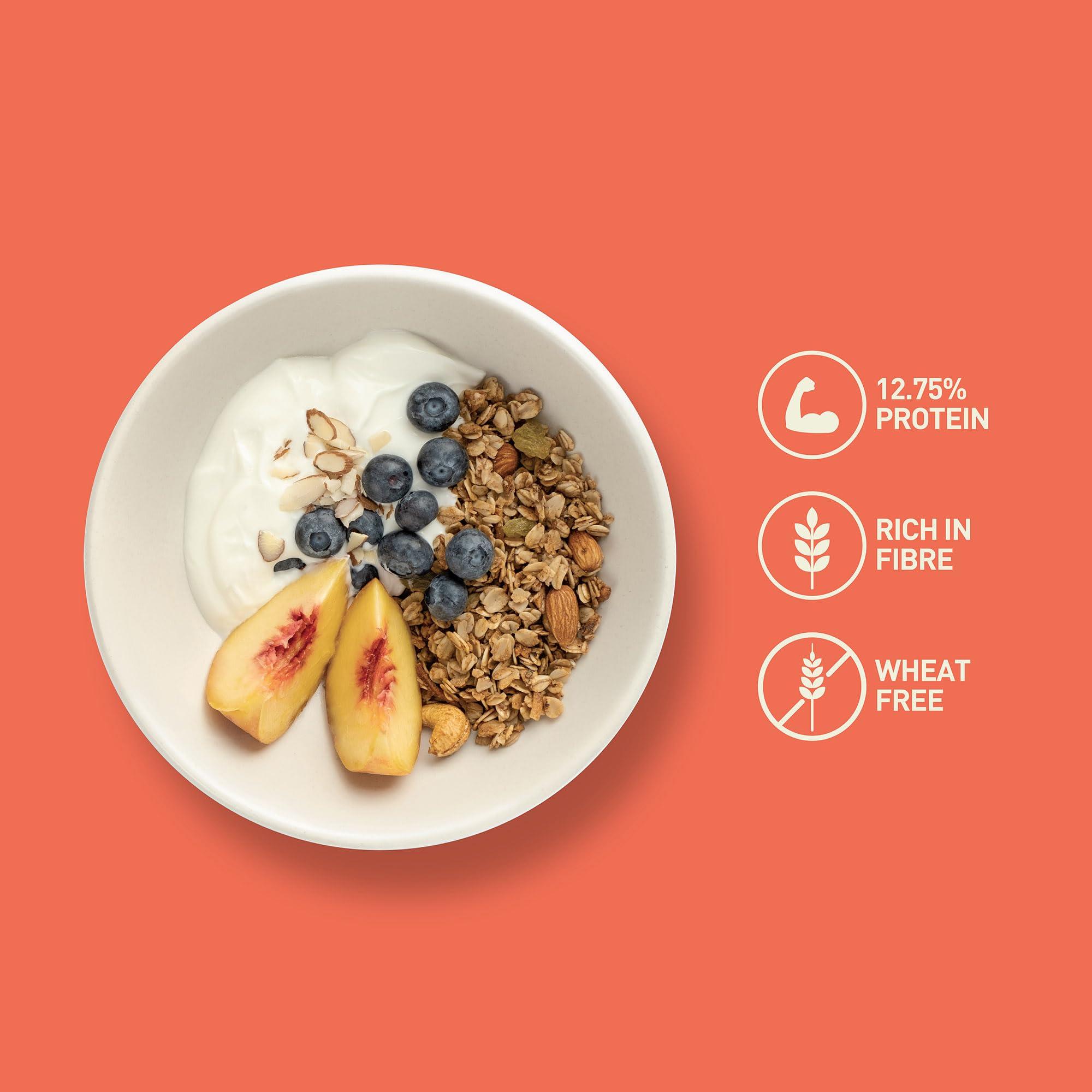 Nourish Organics Nourish Organics Cinnamon Oats Granola, 270g Pack | Healthy and Nutritious Breakfast Cereals with Whole Nuts | No Refined Sugar | Clean Label