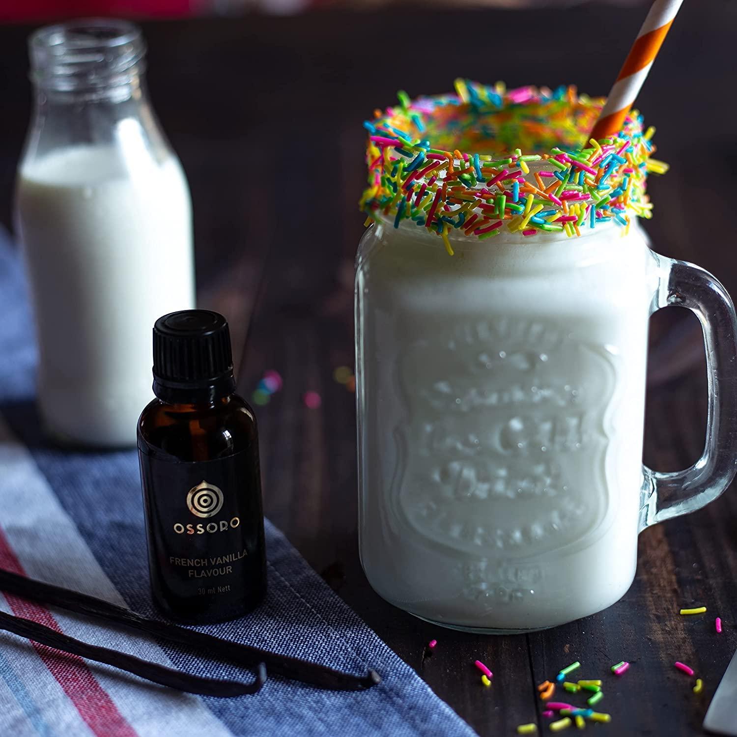 Ossoro Ossoro French Vanilla, Belgian Chocolate And Butterscotch Flavour Combo (Pack Of 3) 30Ml Each/ Glass Bottle, No Preservatives