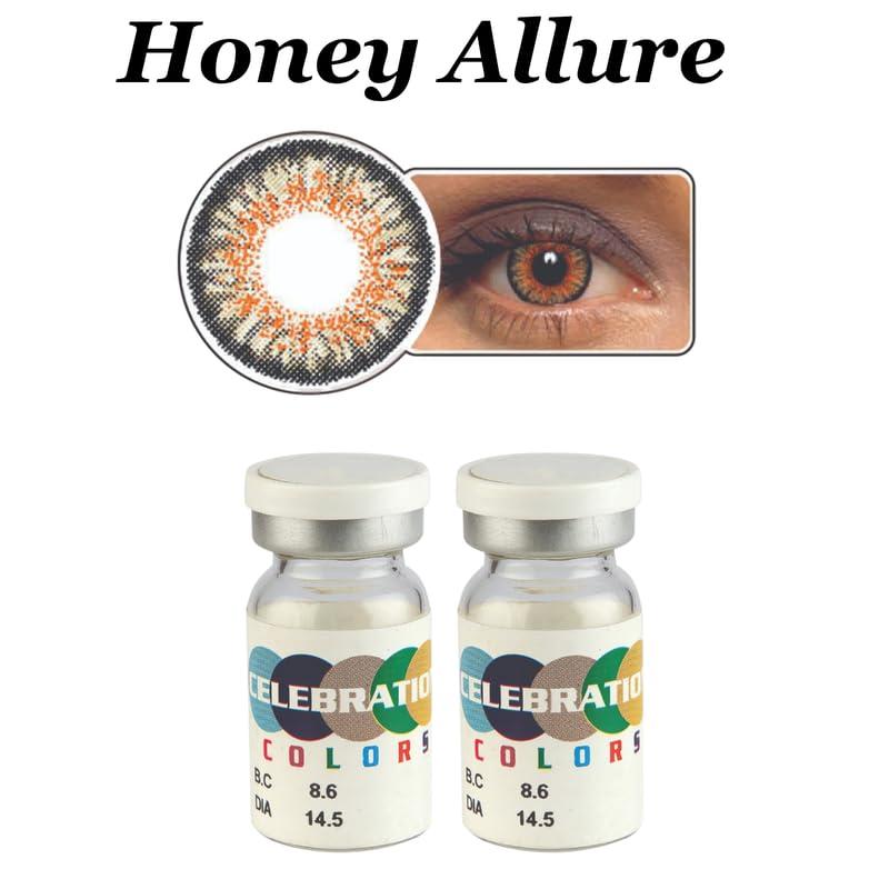 CELEBRATION COLORS CELEBRATION COLORS Yearly Color Contact Lenses 1 Pair, Color Hip Hop Hazel, Optical Power -2.75