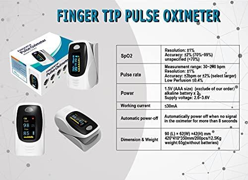 Prince Enterprise Onsafe Finger Pulse Oximeter, Blood Oxygen Saturation & Heart Rate Monitor, Blood Oxygen Meter FDA, CE Oxymeter Finger and Pulse O2 Monitor Oximeter,