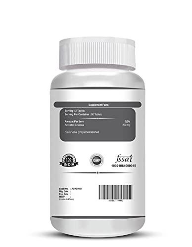 Ayusheal Ayusheal Activated Charcoal Tablets Digestion Support 90 Tablets