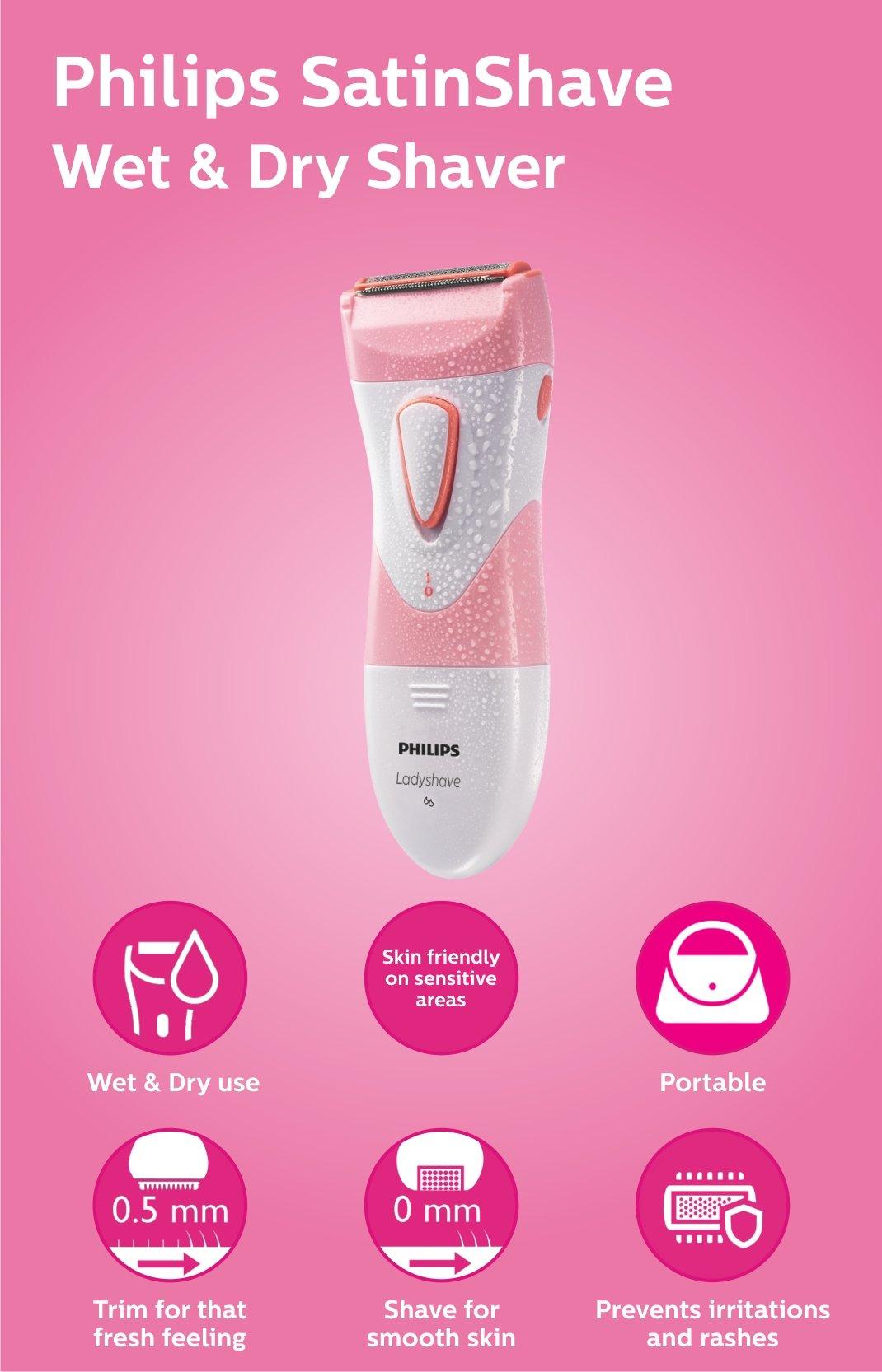 PHILIPS Philips HP8100/46 Hair Dryer (Purple) & Philips HP6306 Lady Shave