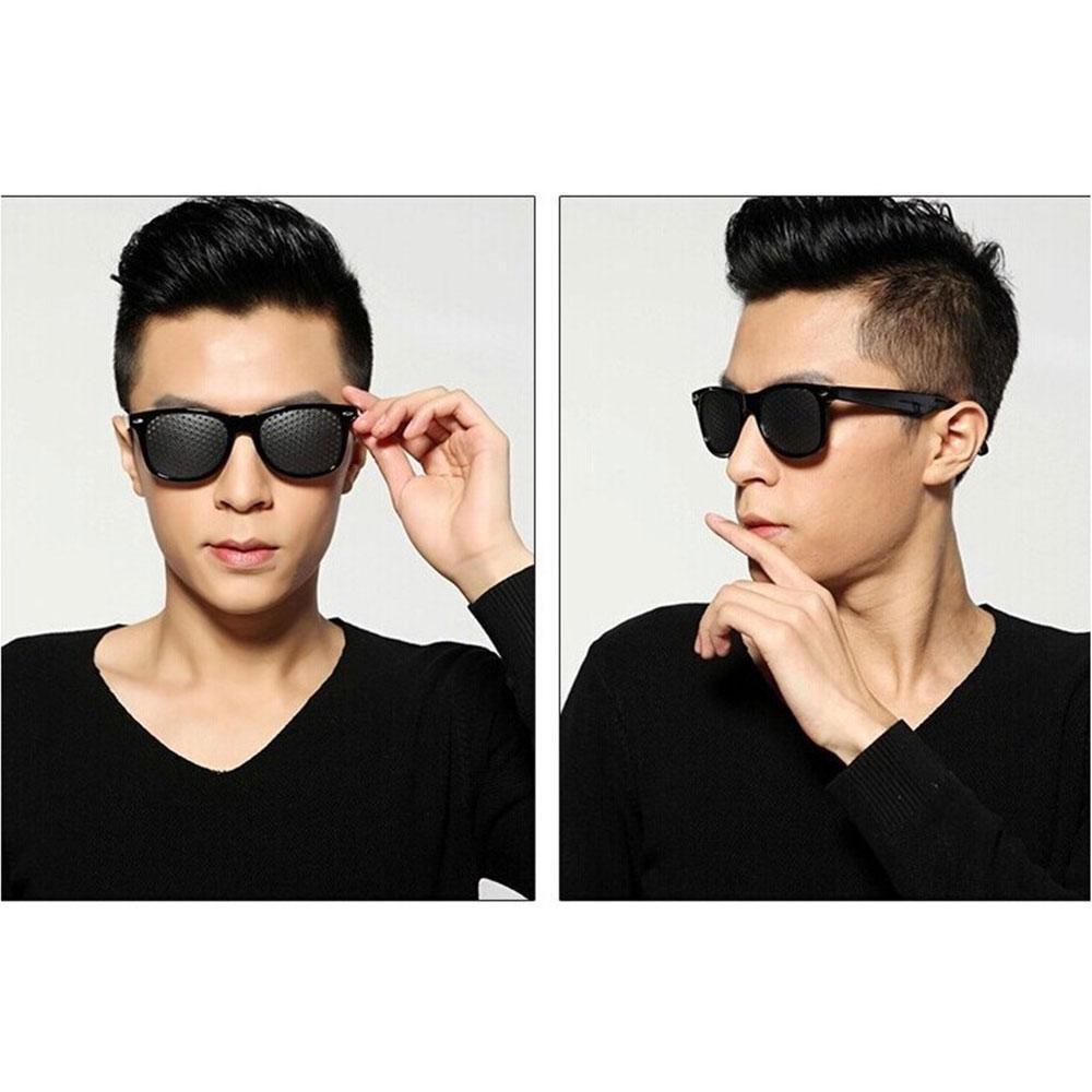Vuffuw Vuffuw Pinhole Vision Correction Reticular Eyesight Protection Anti-Fatigue Glasses (Black)