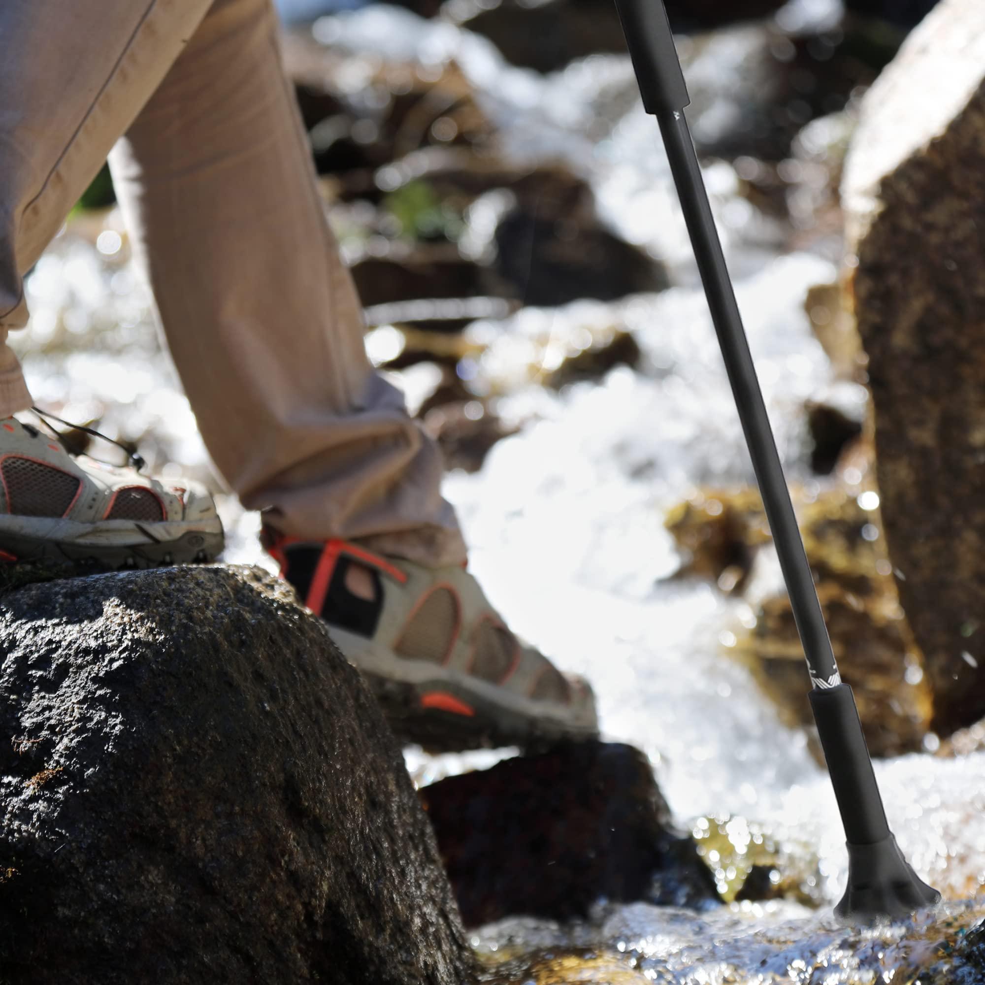 DynamoMe Dynamo Walking Cane Cyclone Tip is The Best Oversized 3/4 Inch is The Best Available. Its Soft All-Terrain Design Allows Water and Dirt to Escape Thru Vents Making It The Grippiest Cane Tip.