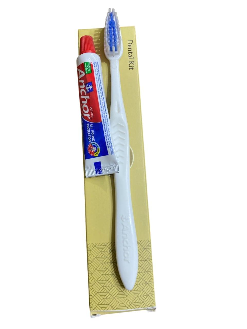 Krafty Kustomz Krafty Kustomz Dental Kit Hotel Accessories, Guest House Kit Dental Kit (1 Toothbrush & 1 Toothpaste 10g) Pack 25 (75)