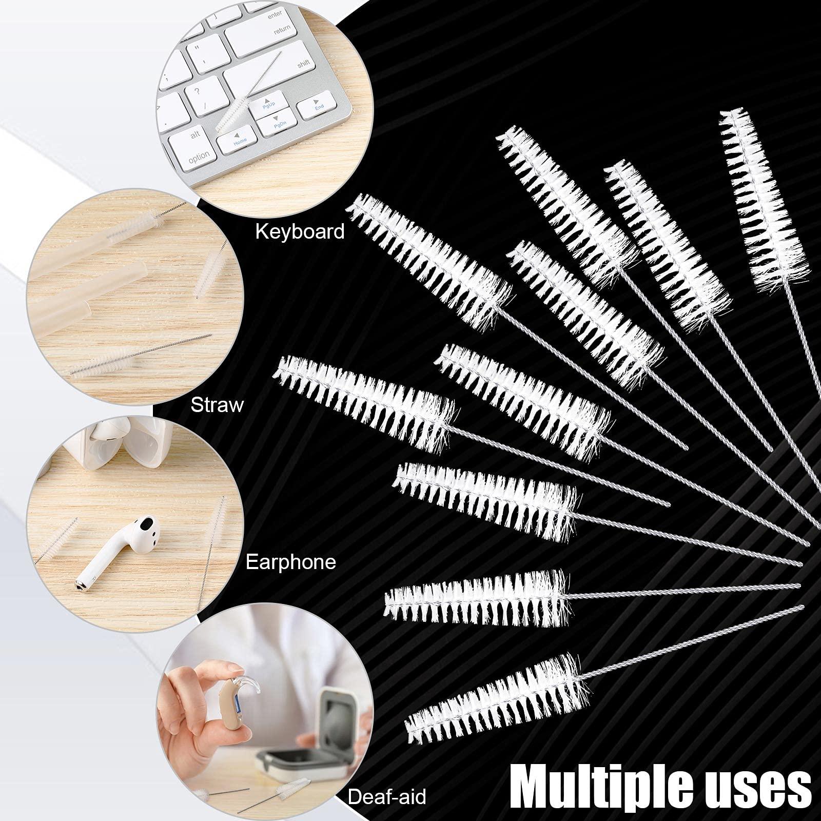 Patelai Hearing Aid Cleaning Tool Hearing Aid Vent Tube Brush Tube Cleaning Tool Small Pipe Brush for Clean Small Holes or Pipes (10 Pieces)