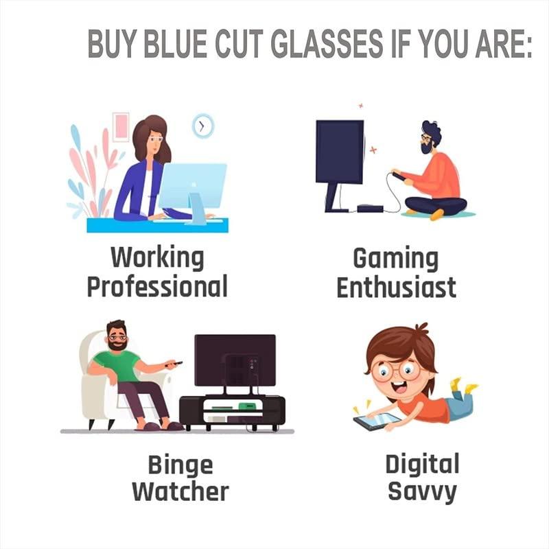 Optify Optify Progressive Blue Cut Reading Glasses for Men and Women | Unisex Reading Glasses Distance Plano Reading (Unisex)