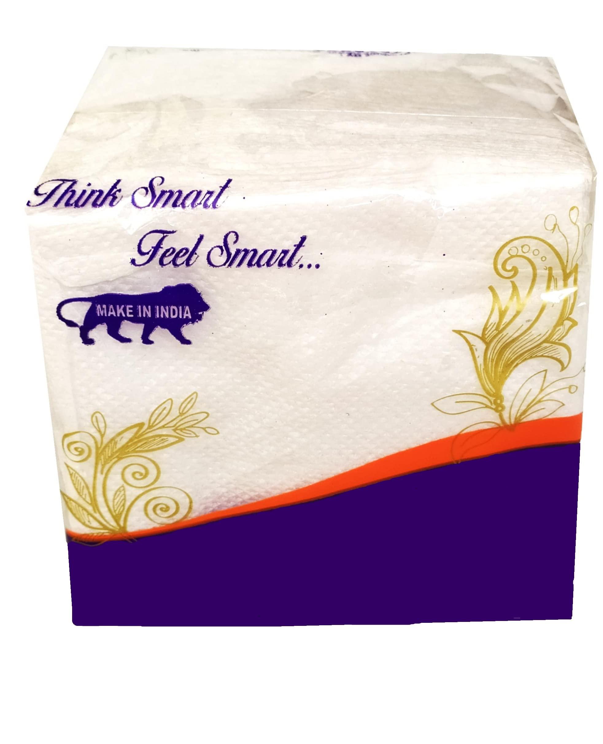 TIS02 Seashell Trading Platinum Tissue Paper Napkin/Serviettes- 200 pieces (Pack of 4 x 50)