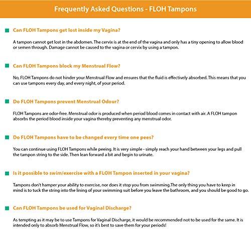 FLOH FLOH FDA Approved Regular Tampons For Women Regular Flow Pack of 2 (20 Pieces)