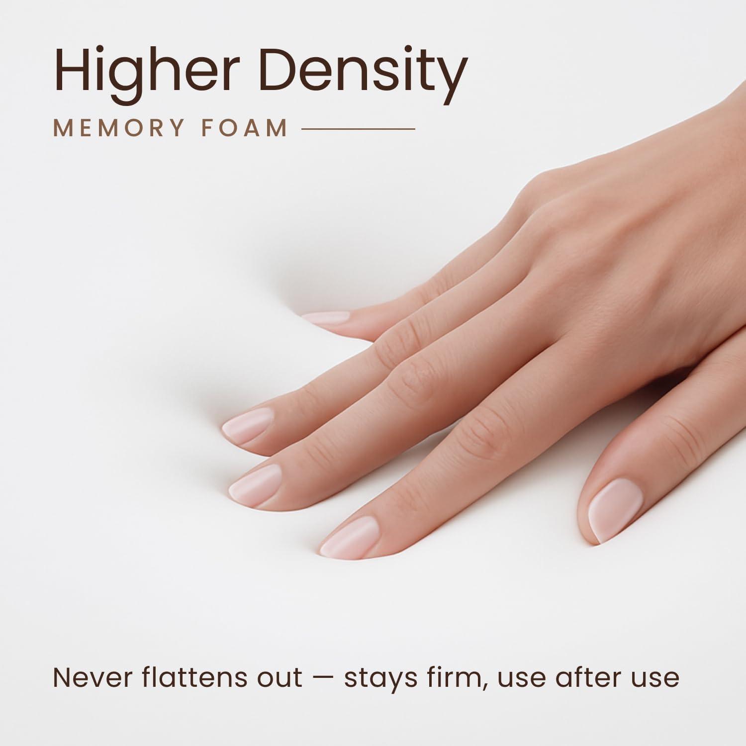 Grin Health Grin Health High Density Coccyx Seat Cushion for Tailbone, Sciatica, Hip Lower Back Pain Relief, Orthopedic Memory Foam Chair Cushions for Long Sitting for Office/Home Chair (Light Blue)