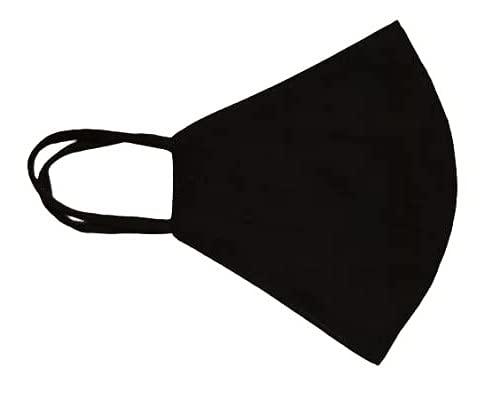 Generic Packs Cloth Face Mask - Adjustable Washable Cotton Masks for Adult different types of colours (PACK OF 2, BLACK)