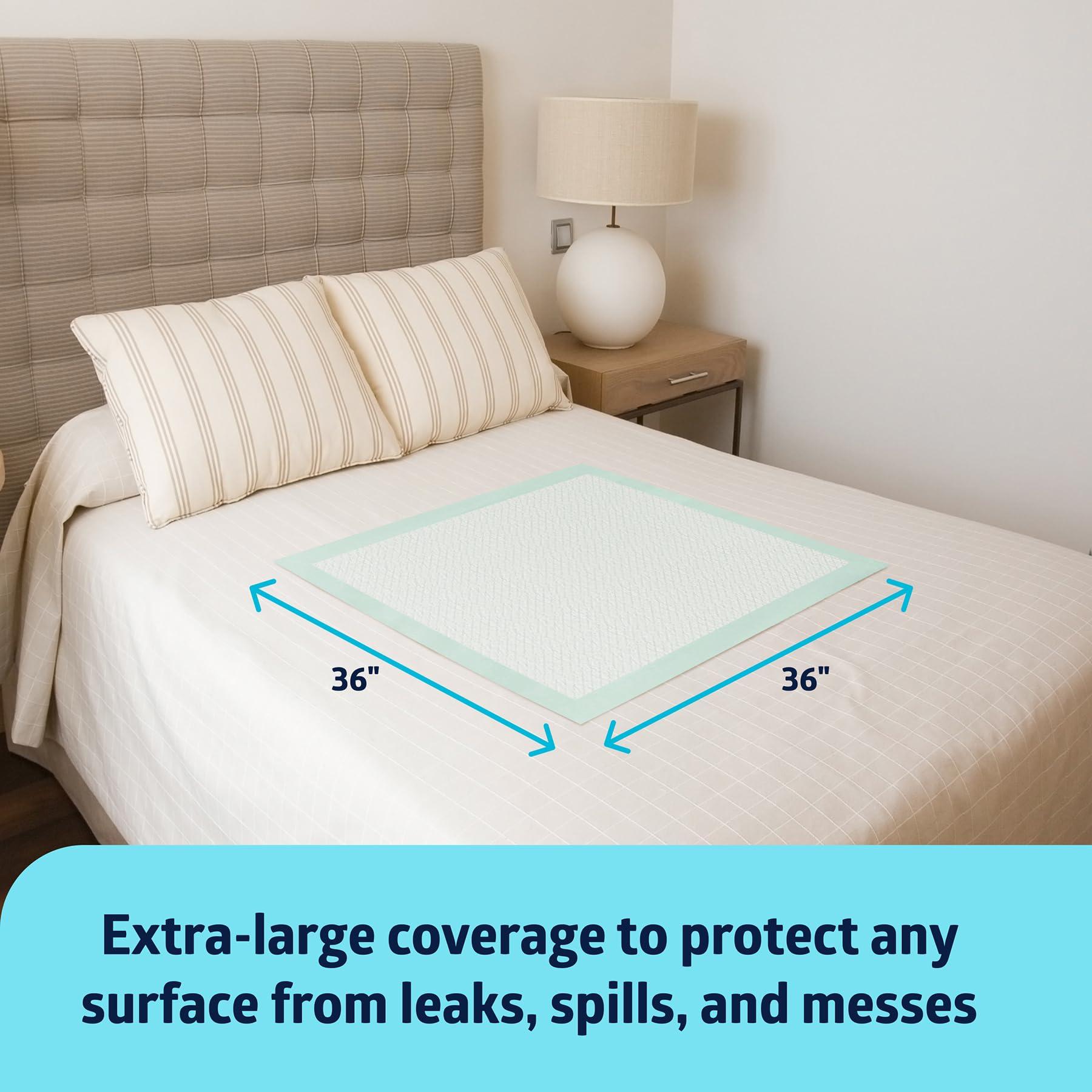 Medline Medline Heavy Absorbency 36\" X 36\" Quilted Fluff And Polymer Disposable Underpads, 50 Per Case, Great Protection For Beds, Furniture, Surfaces