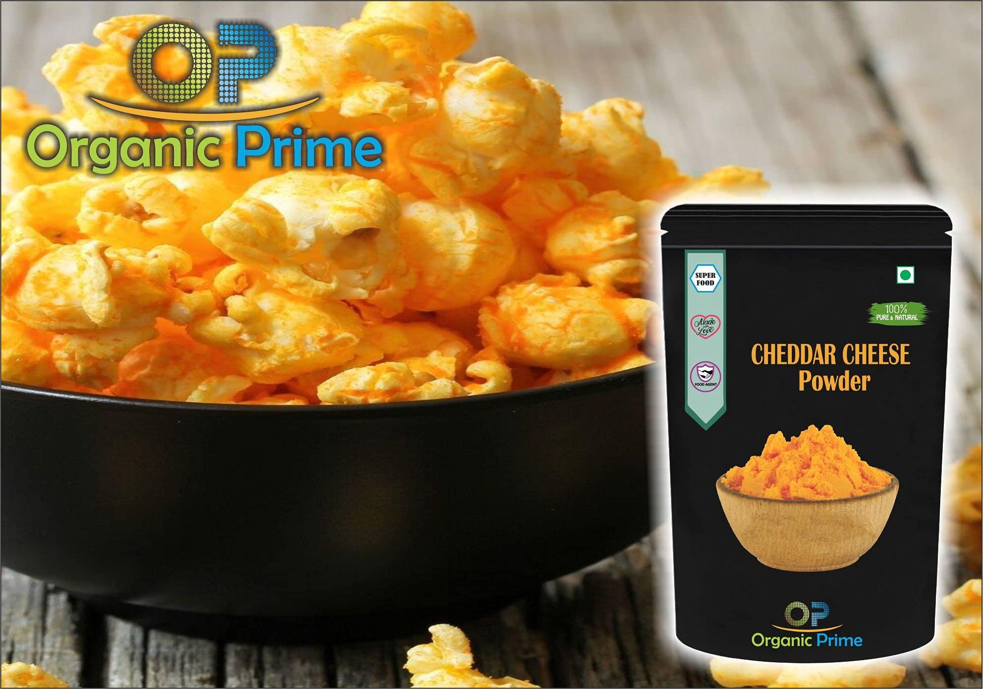 Organic Prime Organic Prime Cheddar Cheese Powder | Cheese Powder for Popcorn - 500 GM By Organic Prime