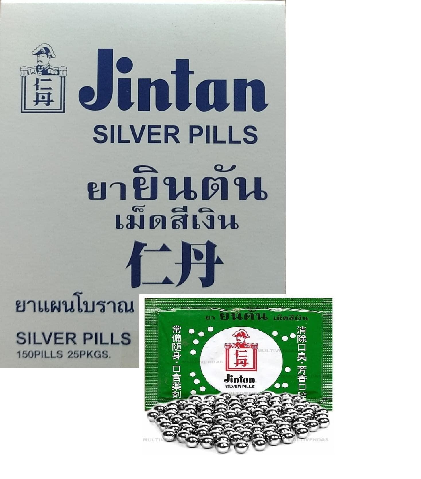 Generic Jintan Silver Pills Mouth Freshener 25 Sachets Box