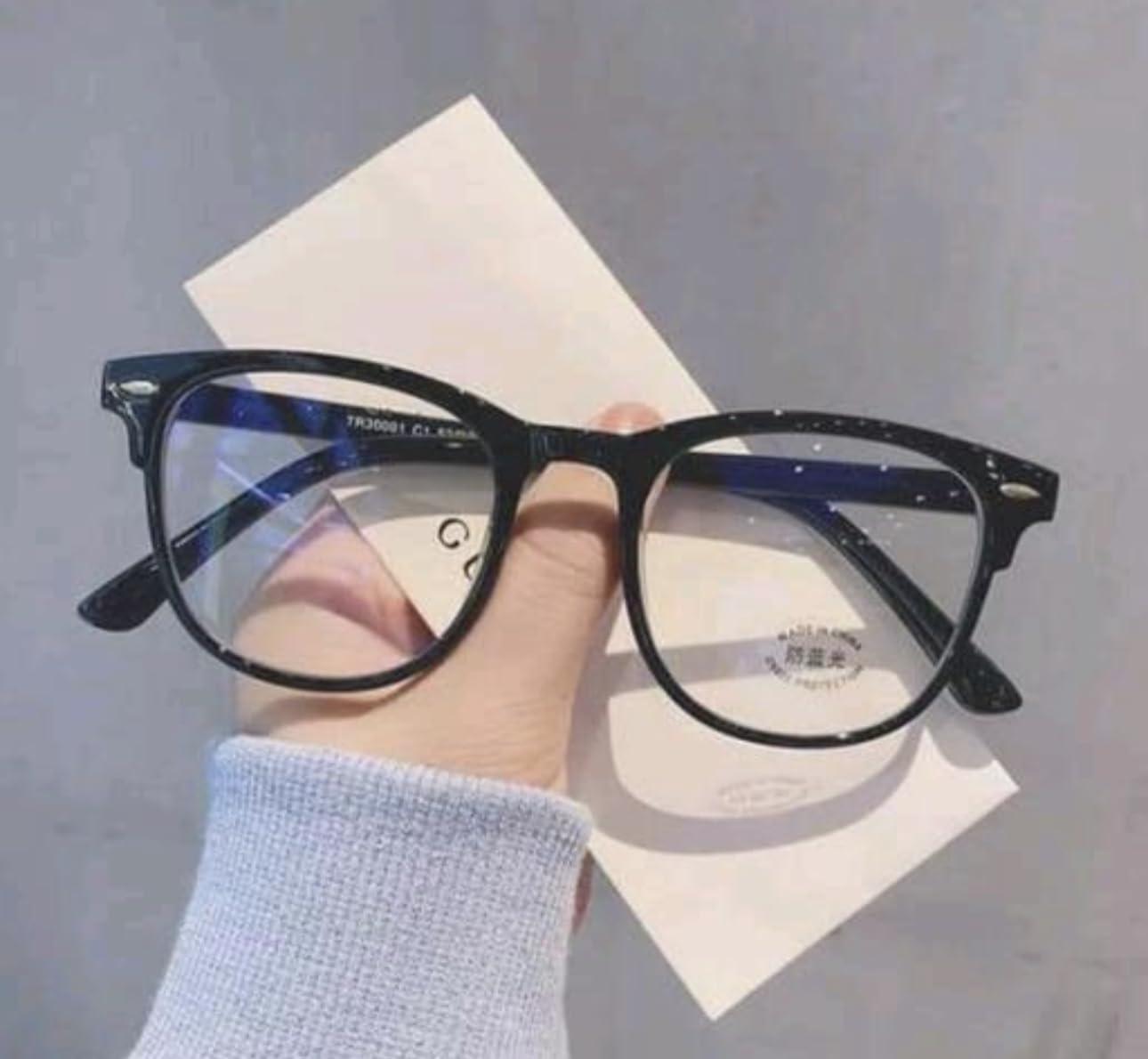 IFLASH IFLASH Zero Power Light Weight Computer Readers Blue Light Blocking Eye Glasses Men Women | Anti Glare UV Blu Ray light Filter Cut Reflection Protection Lens TR90 Frames (Black)