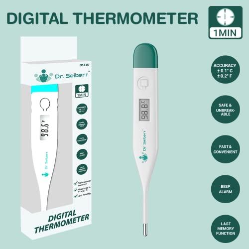 Dr. Seibert Dr. Seibert Digital Thermometer DST-01 FDA Registered Professional Accuracy Beep Alarm with 12 Month Warrenty