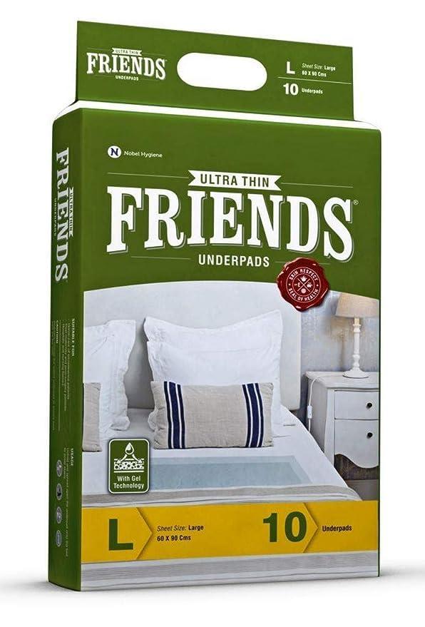 Generic Friends Classic Underpads, Large 60 X 90 cm, Super Absorbent Polymer & Soft Surface, (Pack of 8 X 10) 80s Value Pack Sold by MS Traders
