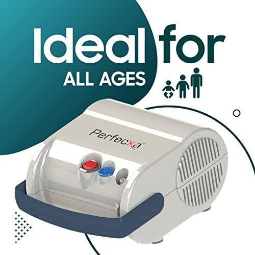 Perfecxa Perfecxa Respiratory Nebulizer with Complete Kit for Kids & Adults Nebulizer (White, Blue) | VHS 210