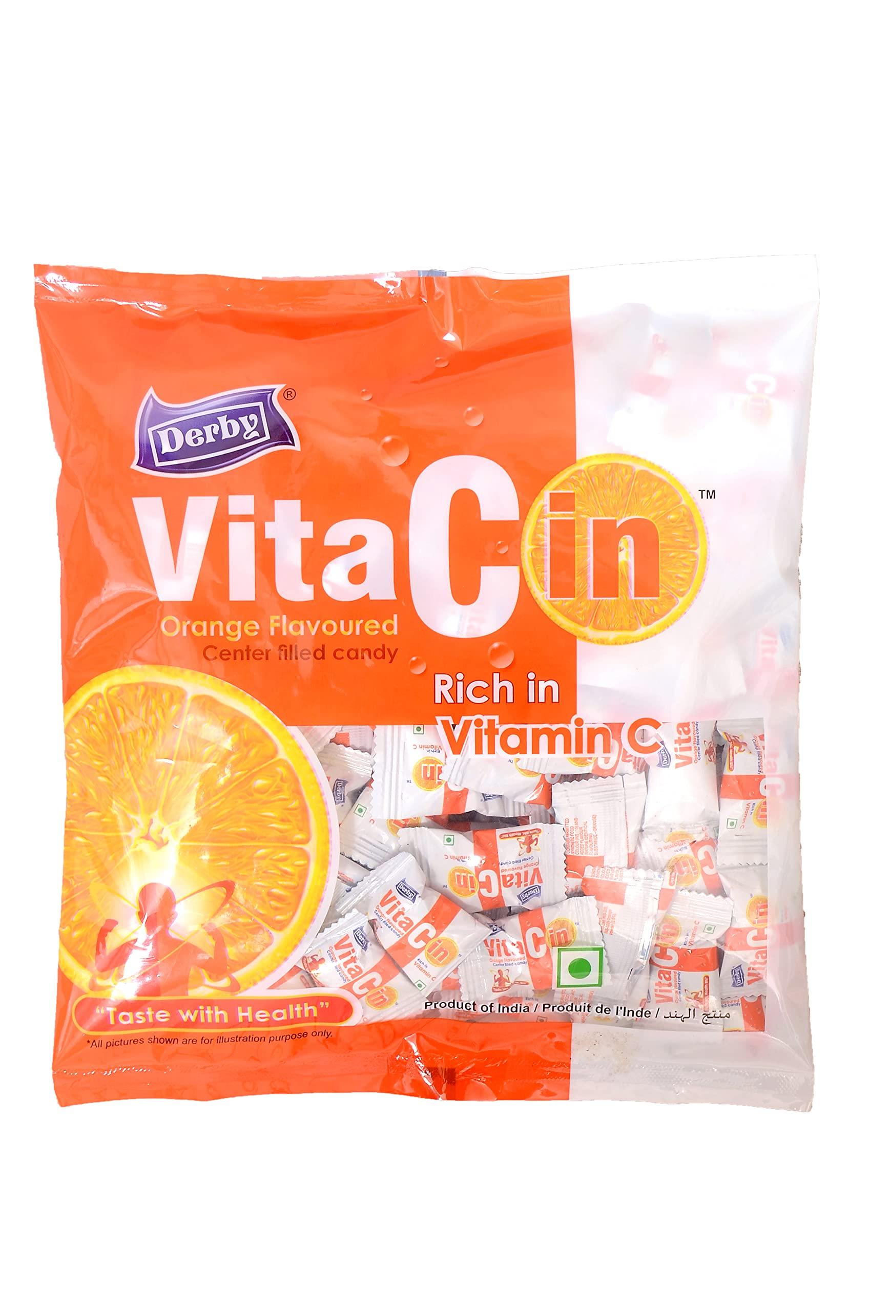 Derby Derby Sugar-Free Mint Candy Jar (100pcs) & VitaCin Poly (100pcs) / Suitable for All/Enriched with Vitamin C/No Sugar Candy. / Combo Pack of 2 / 650Gms
