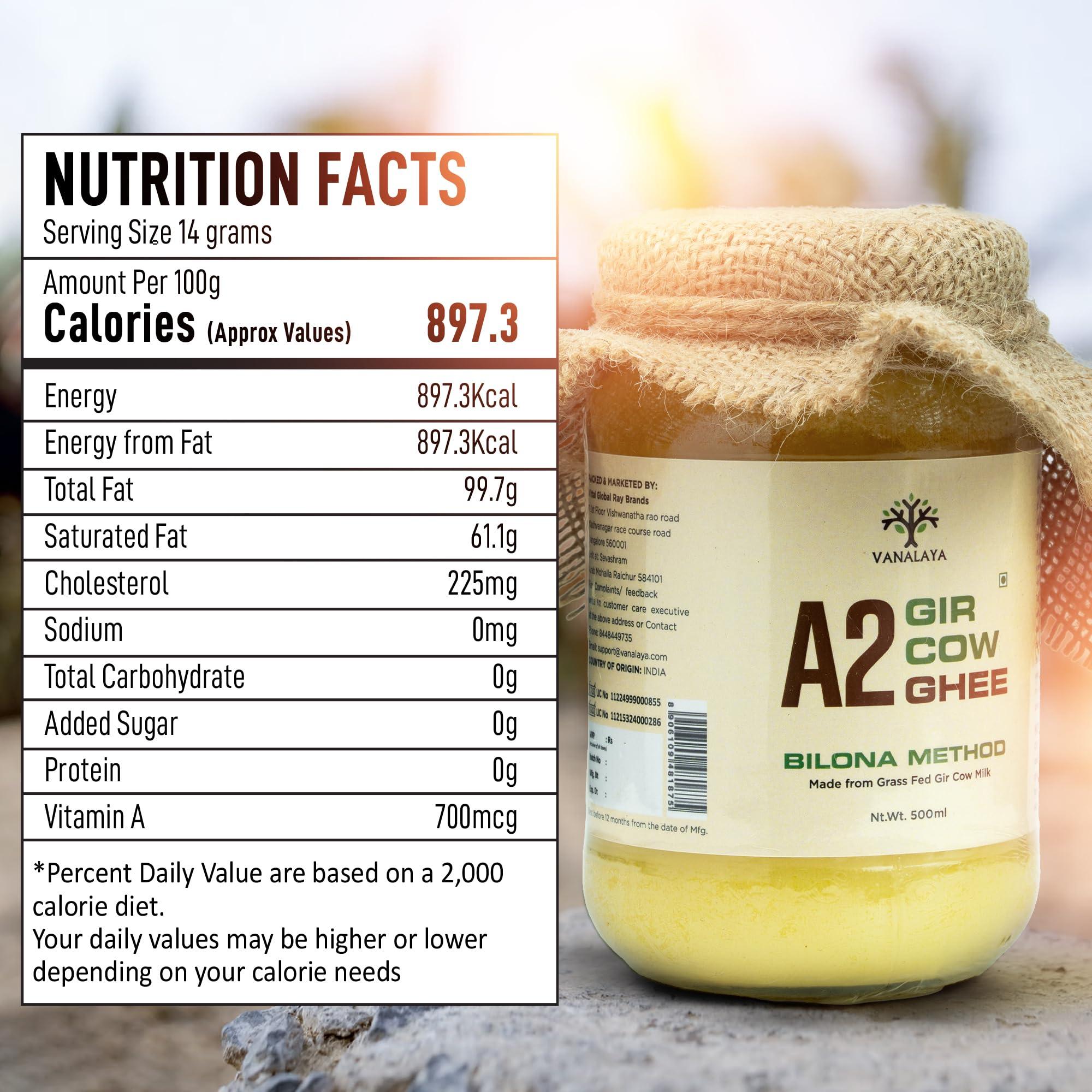 VANALAYA Vanalaya Organic A2 Desi Gir Cow ghee from A2 Milk Prepared by Traditional Bilona Method -200ml