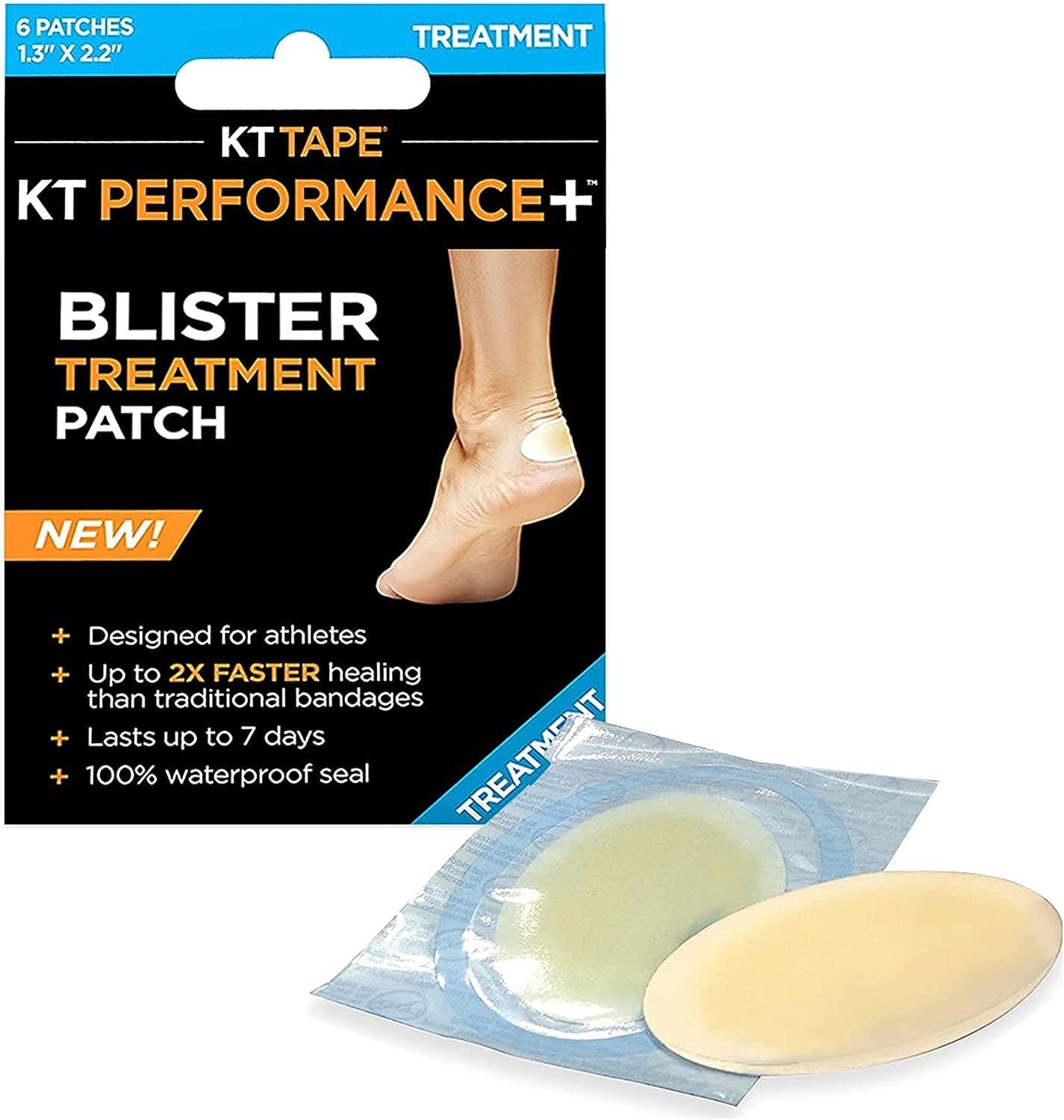 KT TAPE KT Tape KT Performance+ Blister Treatment Patch, Designed for Athletes, 100% Waterproof, Sterile, Hydrocolloid, 2X Faster Healing Than Bandages