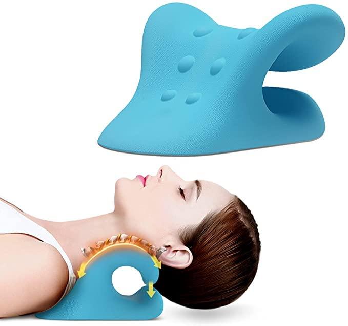 Divine power DP Neck Stretcher Cloud Support Brace Pain Relief Neck Cervical Traction Device Hump Corrector Posture Tmj Back and Shoulder Relaxer Relief Spine Massager