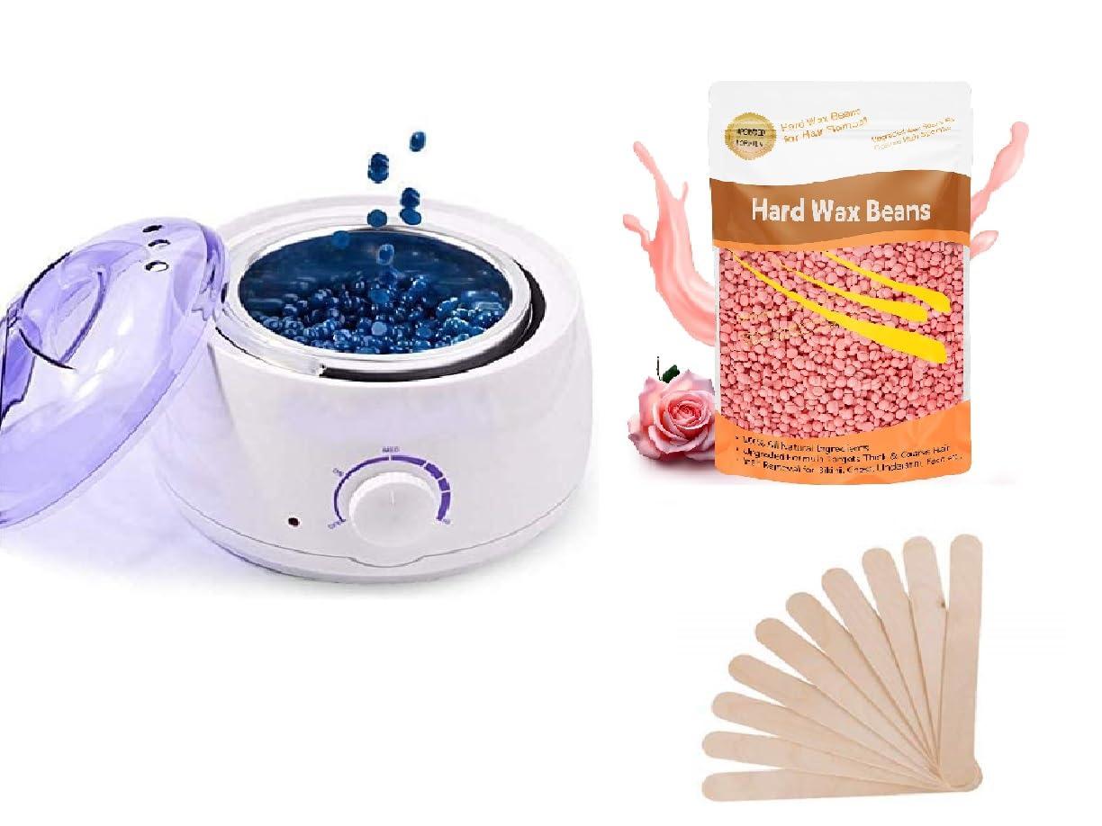 CUVLY CUVLY Waxing Kit Combo Wax Machine Wax Heater Warmer Hot Wax Heater with Hair Removal Wax Beans( 100 g ) Waxing Combo Heater | Hair Removal Waxing Kit Women (Multi - colour) (Wax Heater Kit) Brazilian wax