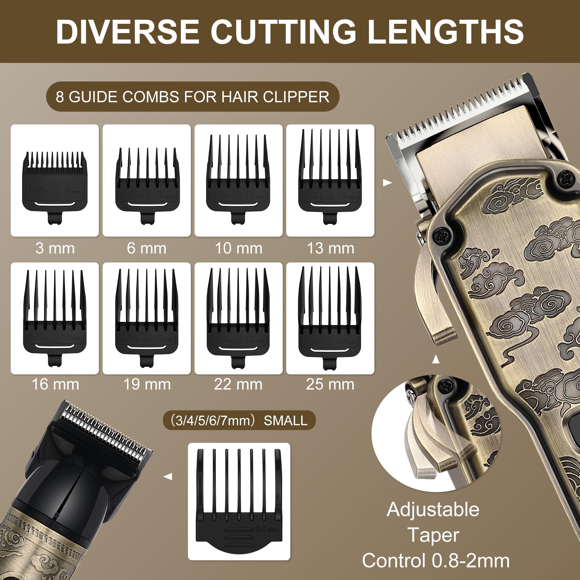Hatteker Hatteker Professional Hair Clipper Hair Trimmer Beard Trimmer Waterproof Hair Cutting Kit Barber Clipper Cordless Nose Trimmer Detail Trimmer