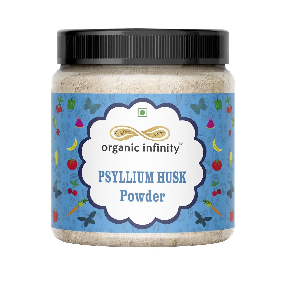 organic infinity Organic Infinity Psyllium Husk Powder / Isabgol Husk Powder - 100 Mesh ( sat-Isabgol Atta ) Fibre Support - 500 GM by Organic Infinity
