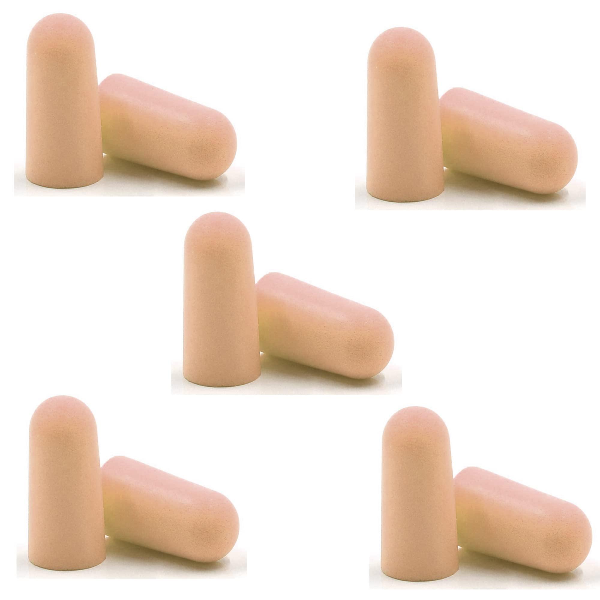 James International Soft Foam Ear Plugs Travel Sleep Prevention Earplugs Noise Reduction For Noise, Meditation, Studying, Live Concert, Yoga, Travel (5 Pair Foam Skin)