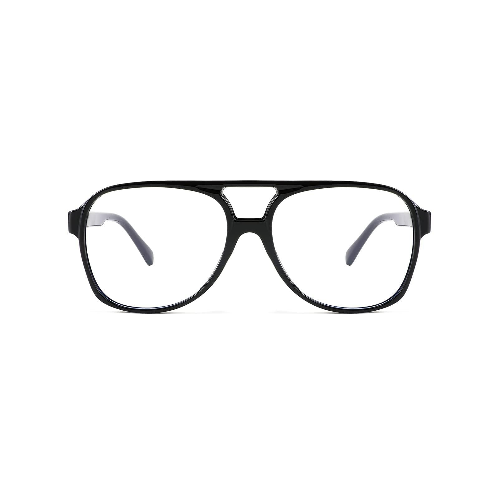 Karsaer Karsaer 70s Aviator Glasses Blue Light Blocking Glasses Oversized Square Computer Glasses Eyeglasses for Men Women E1165