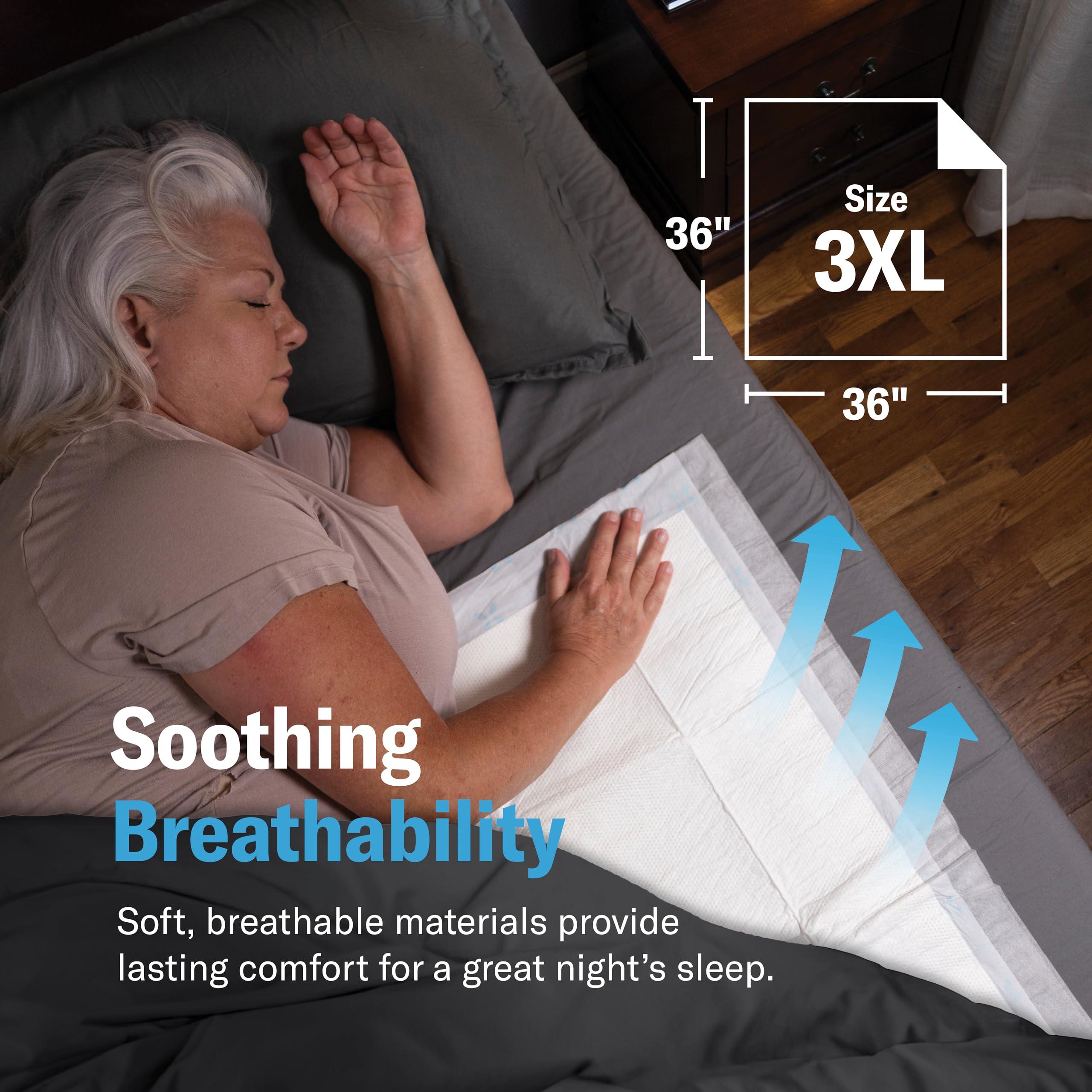 Stack Man Chucks MAX Hospital Bed Pads Disposable Adult 36 x 36 Breathable Incontinence Pads - XXX-Large Pee Pads for Elderly Adults - Heavy Duty Absorbency Underpads - 400 Lbs. Patient Repositioning [20 Pads]