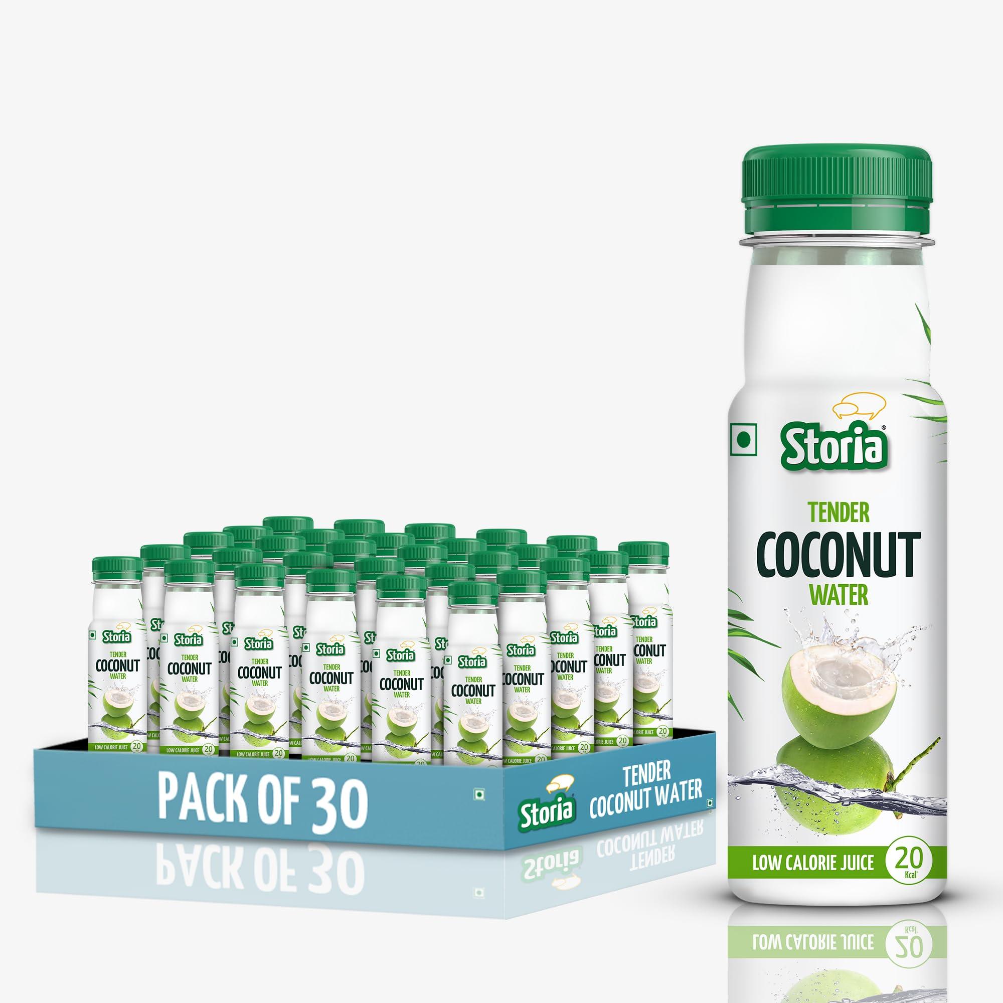Storia Storia 100% Tender Coconut Water, No Added Sugar, No Added Flavours - 200ml PET (Pack of 30)