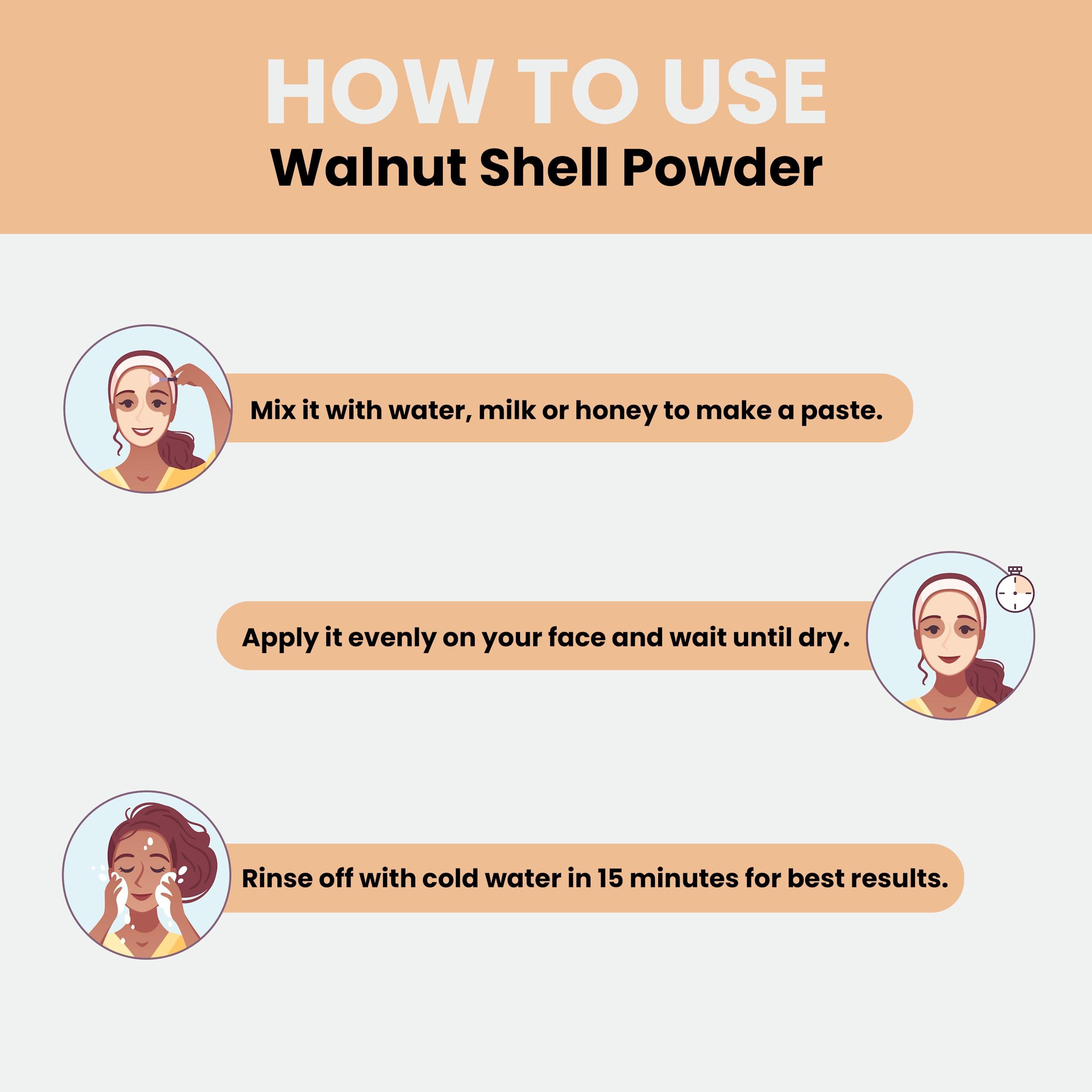mi nature mi nature Walnut Shell Powder - No Silica or Any Artifical Additives - For Homemade Natural Scrub Formula| 100% Pure, Natural & Cruelty Free - 227g/1/2 lbs/8 oz