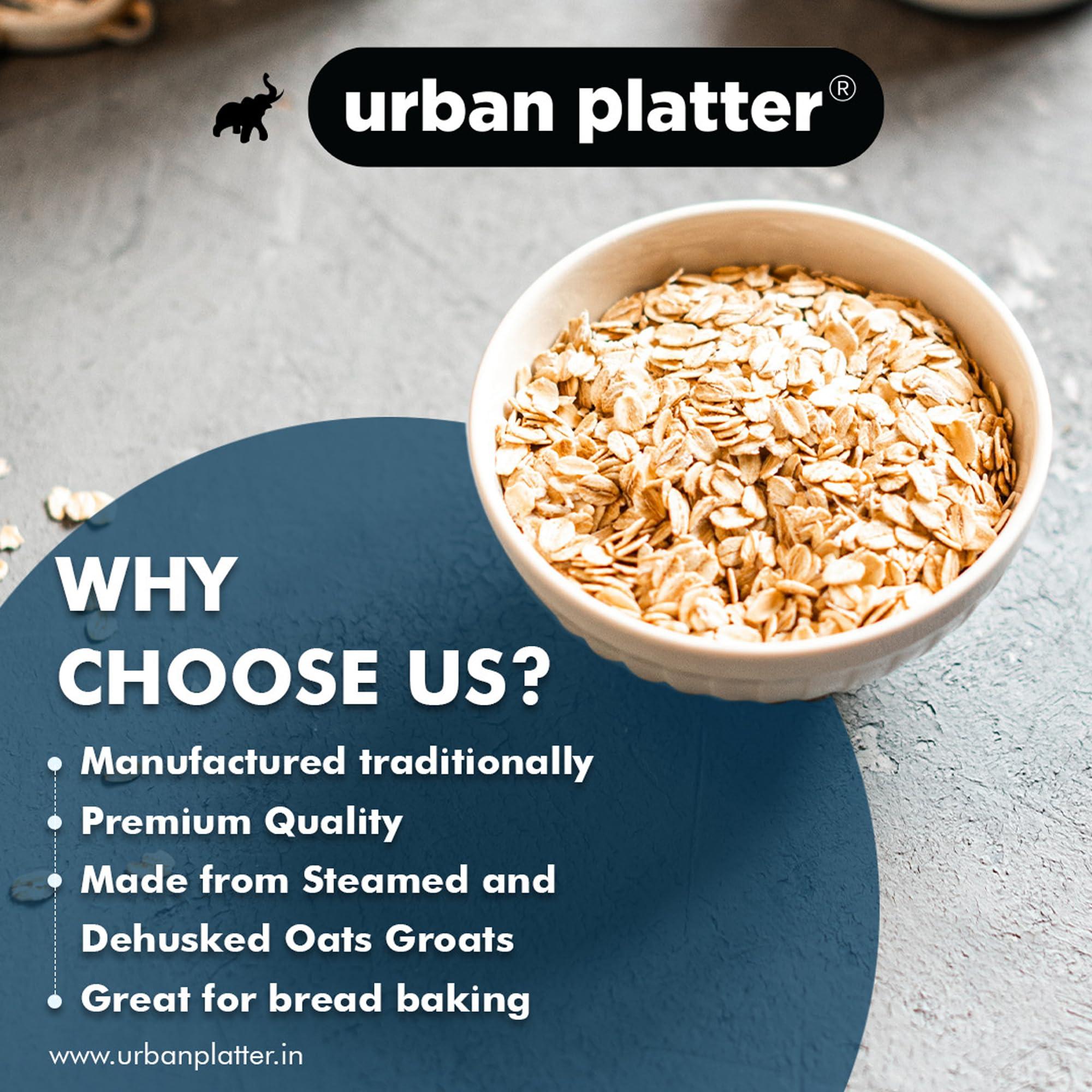 urban platter Urban Platter Rolled Oats, 500g (Whole-Grain Oats | High in Fiber and Protein | Breakfast Cereal I Instant Oats)