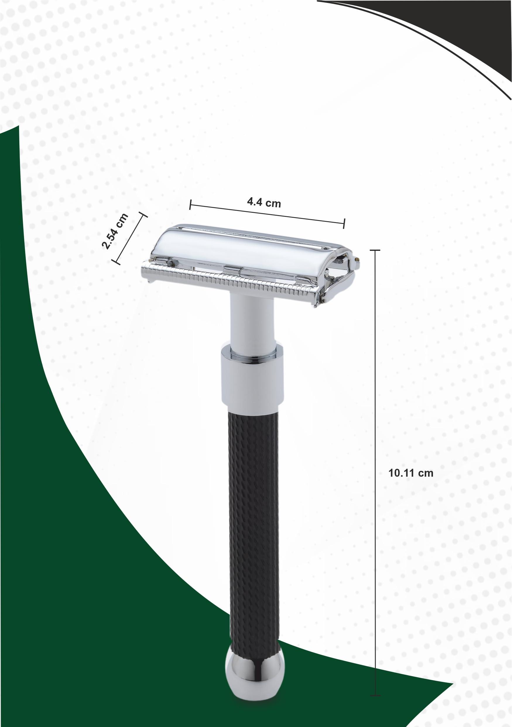 Pristine Pristine Shaving Double Edge Butterfly Safety Razor b 005 (Black-chrome) (Black)