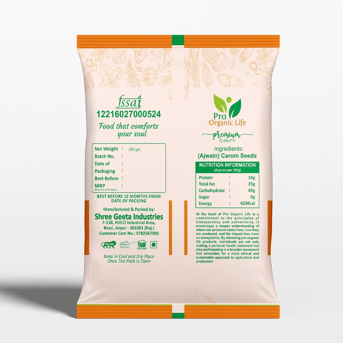 PRO ORGANIC LIFE PRO ORGANIC LIFE Whole spices and masalas (AJWAIN)