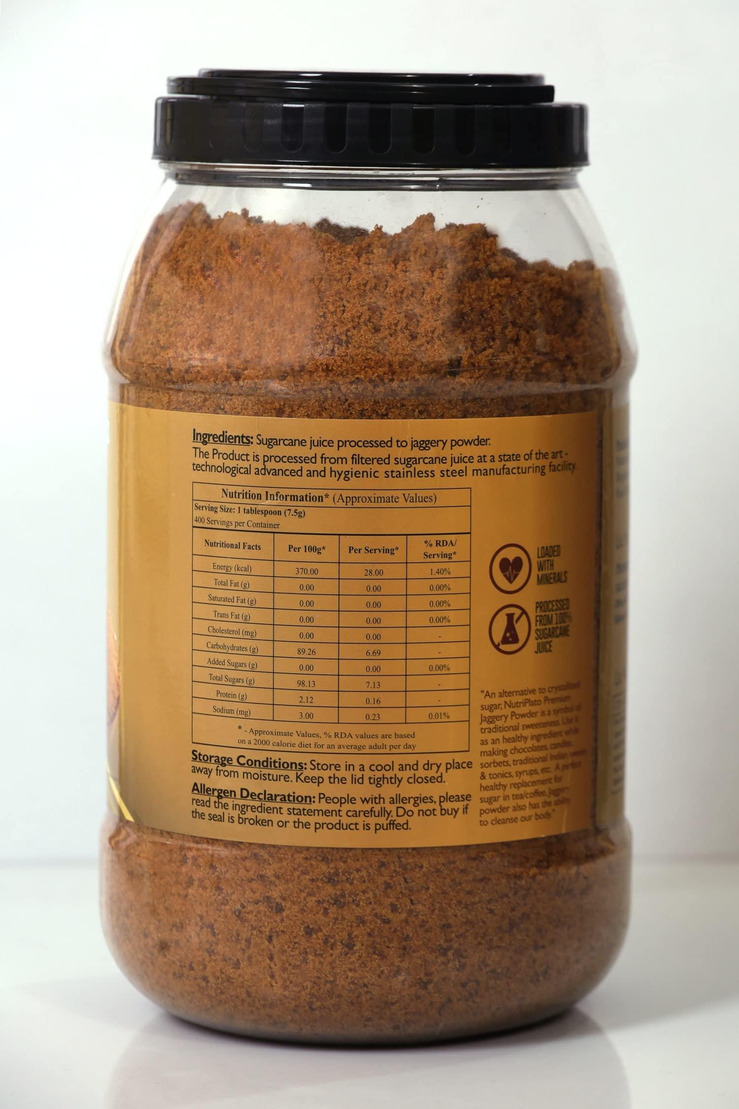 Nutriplato Nutriplato Jaggery | Gur Powder Premium Jar, 3 Kg