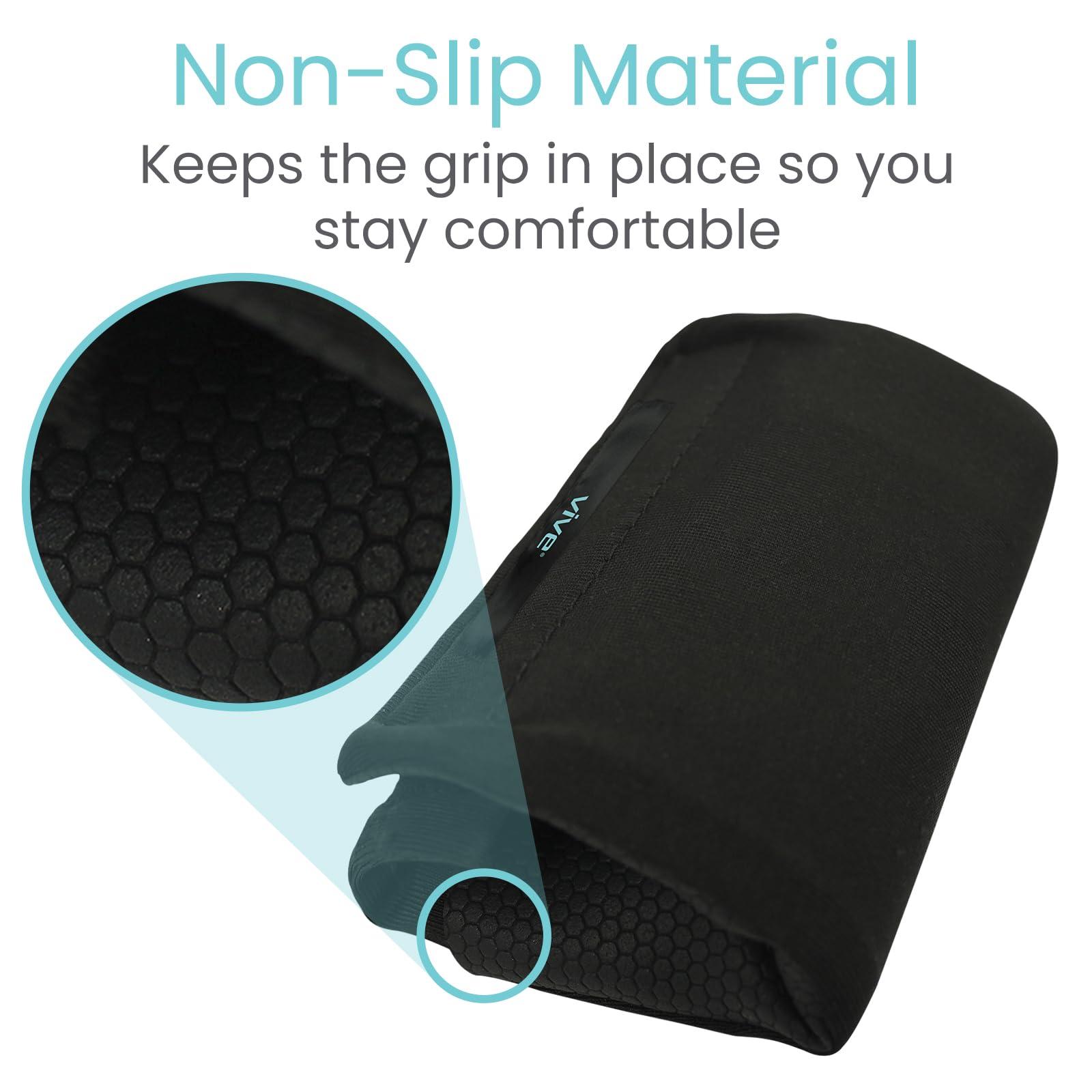 VIVE Walker Padded Hand Grip Covers by Vive - Soft Cushion Padding Medical Accessories for Folding Rolling Walker, Rollator Handle, Senior, Elderly Grippers - Crutch Handle Pads - Mobility.