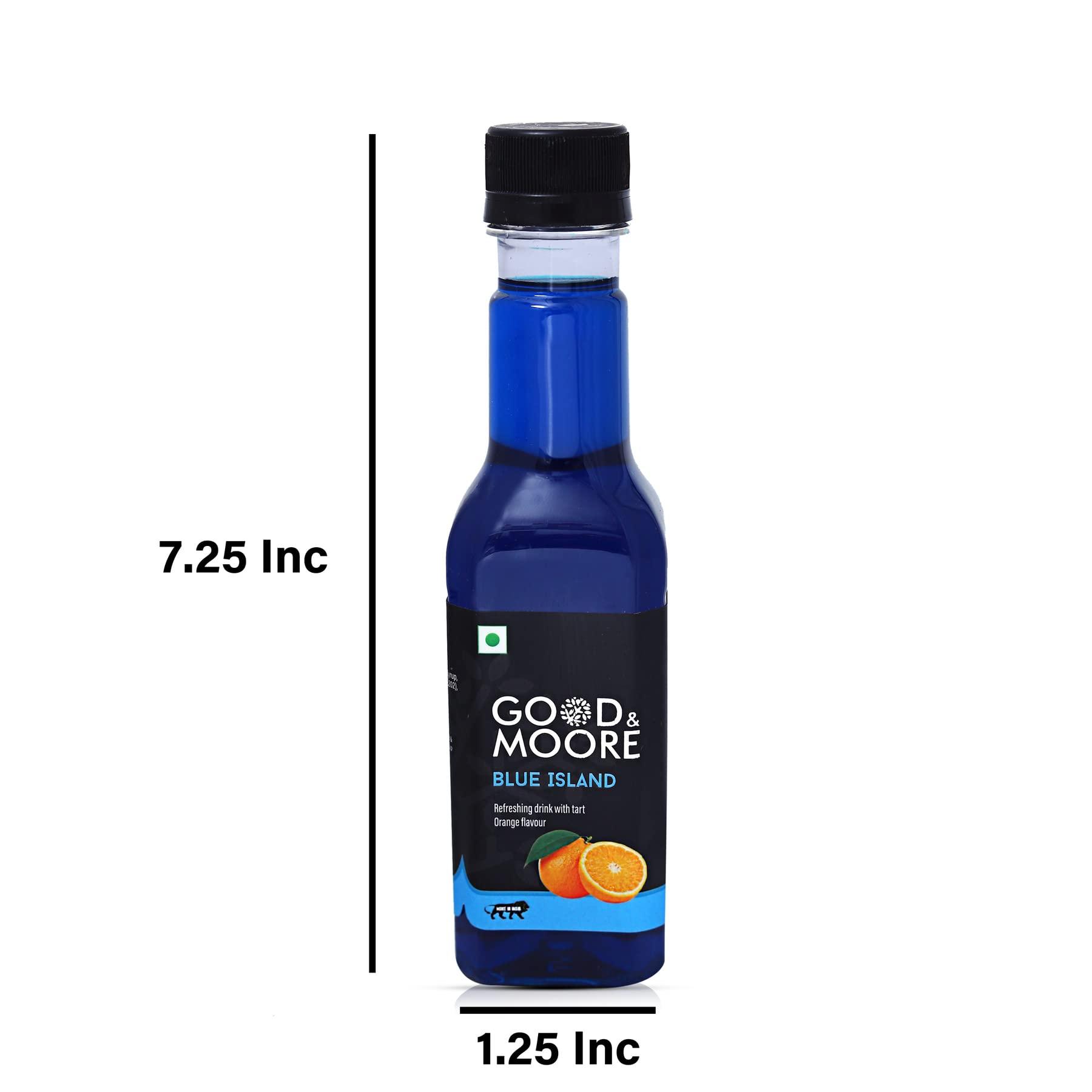 GOOD+MOORE GOOD&MOORE Combo of 2 | Blue Island, Chilli Guava | For Cocktail, Mocktail, Sodas, Ice-teas and more | Concentrated Syrup | Ready to mix | Premium Syrup | (250ml x 2)