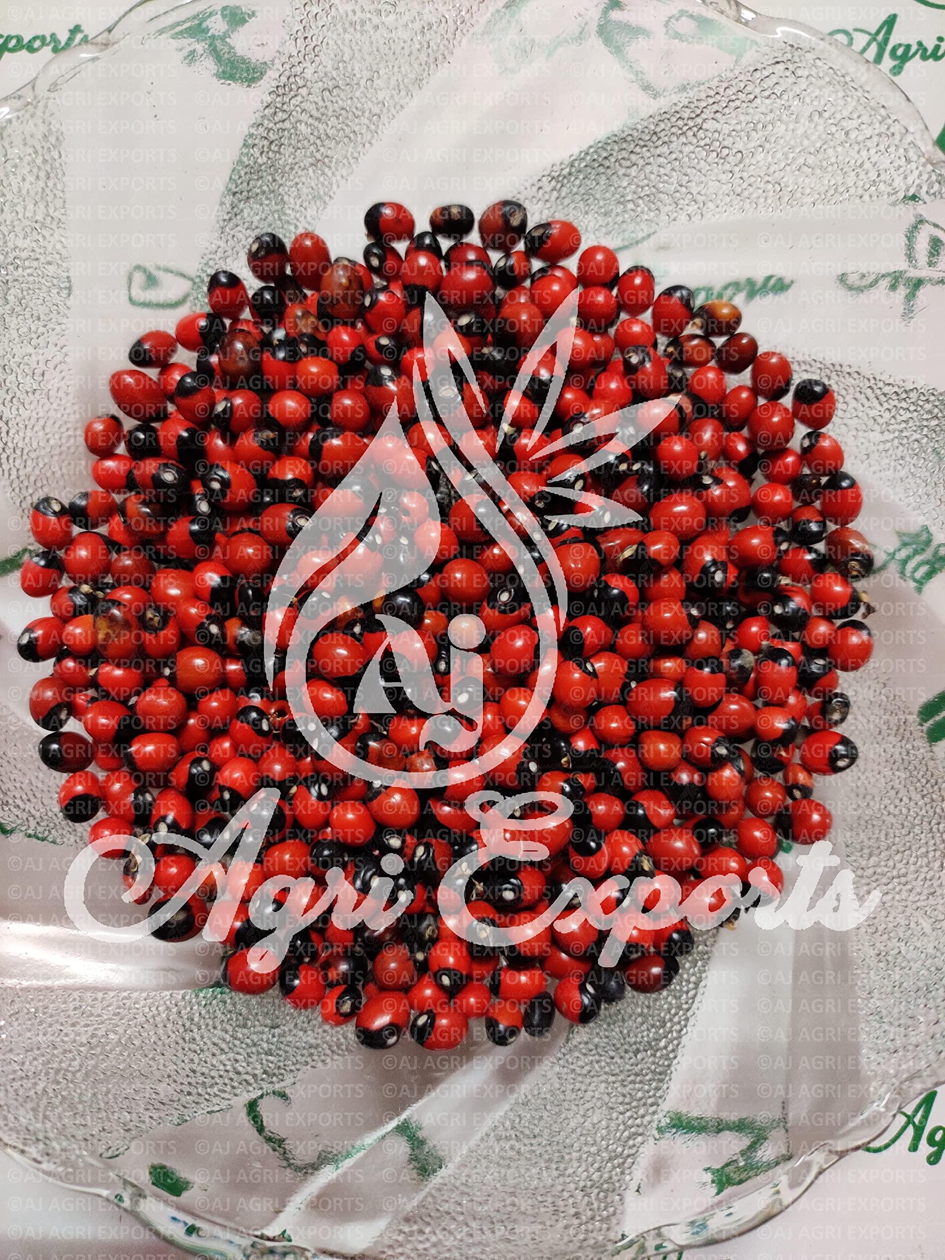 AJ AGRI EXPORTS AJ AGRI EXPORTS Gunja Lal - Lal Ratti - Lal Chinnoti - Gundumani - Chirmi - Kundumani - Red Rosary Pea - Abrus Precatorius - _ (100Gram)