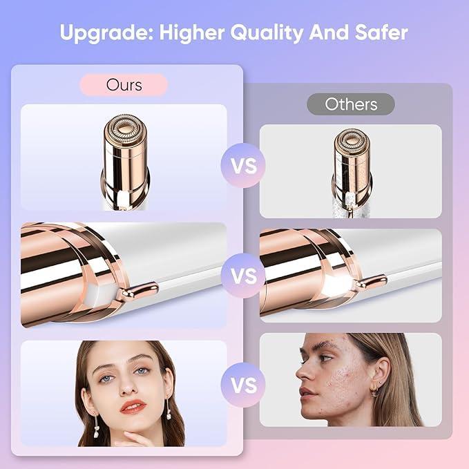 VIFORA VIFORA Facial Hair Remover Machine For Women - Face, Chin, Cheek, Eyebrow, Upper Lip Hair Remover for Women, USB RECHARGEABLE Epilator Machine for Women(White)