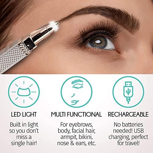 SUNSHREE SUNSHREE Skincare Women's Face Hair Remover Epilator for women Machine for Upper Lip, Chin, Eyebrow, Lips, Body, Arms Hair Remover for Women (White)