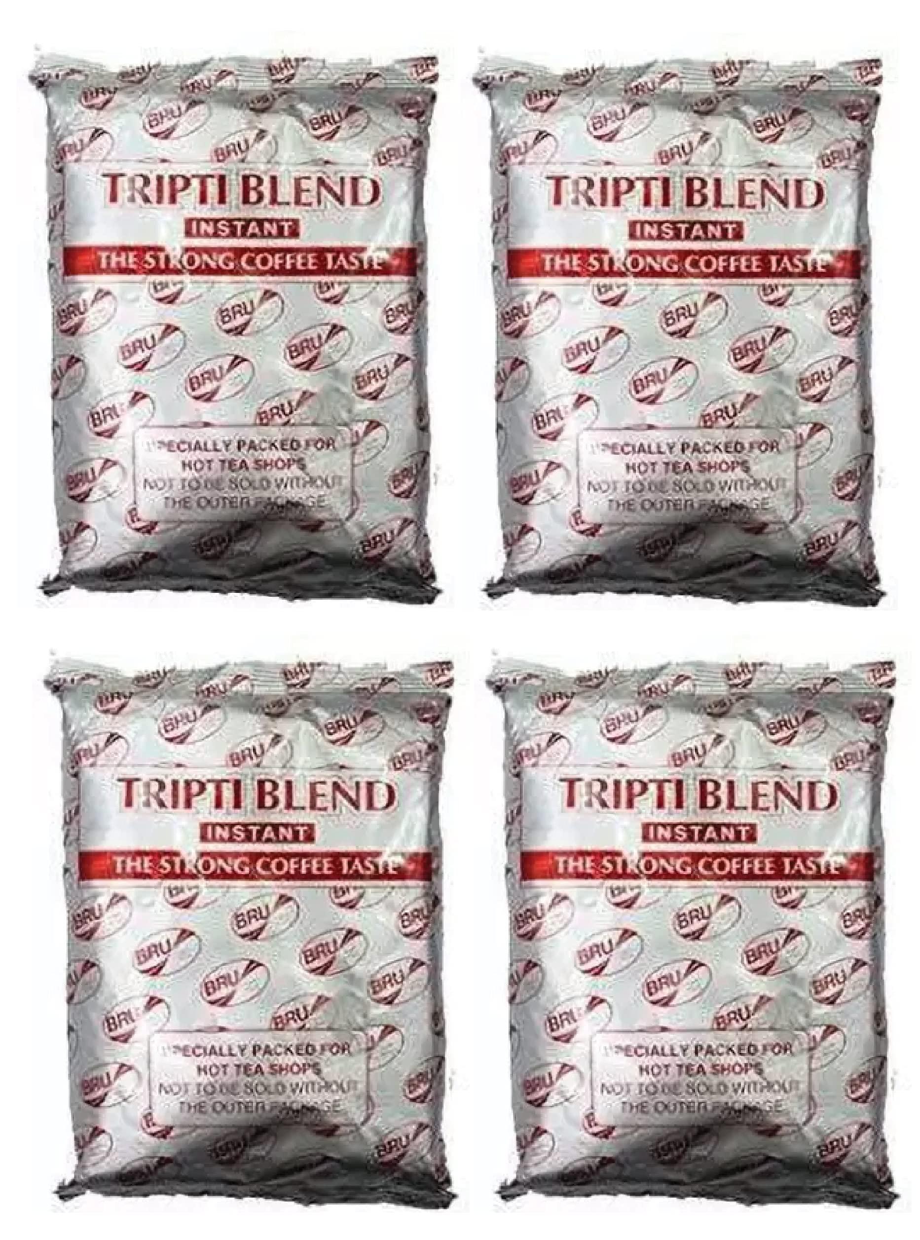 Generic Bru Tripti Blend Coffee Powder Instant Super Strong Special Catering ( Each 200G ) (Pack Of 4), Bag