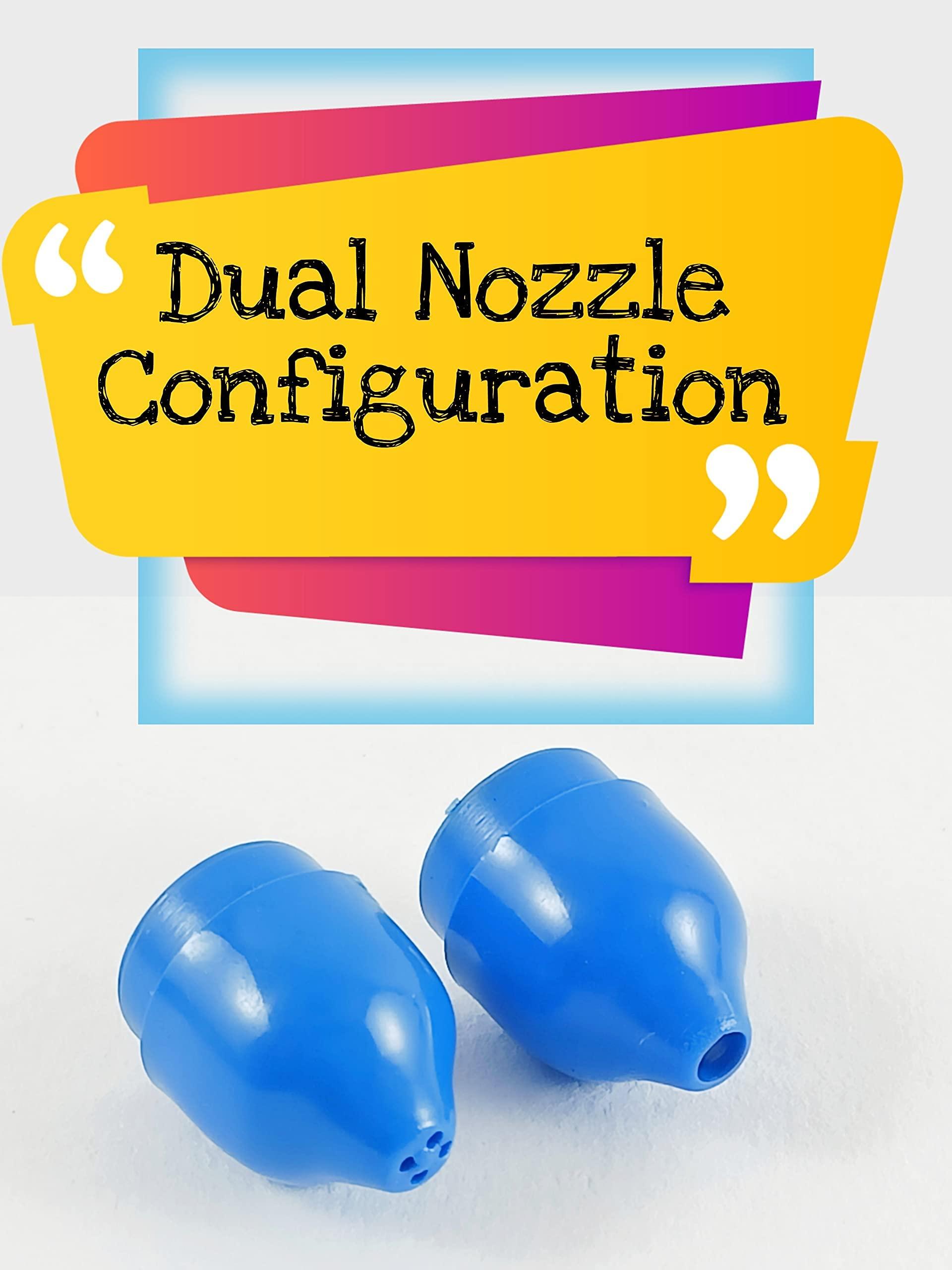 AYURTECH BIOHACKERZ Ayurtech Jal Neti Pot Bottle 300 ML + Nasal Rinse neti Salt with Himalayan Pink Salt and Xylitol FREE 10 satchets ( Worlds Best Jala neti Salt )+ 2 Nozzels with Protecting Cap / Nasal-wash Nose Cleaner Bottle for Adult, Kid , Saline Nasal Spray, Repl