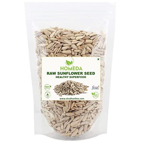 Homeda Homeda Raw Sunflower Seeds for Eating Organic (1 Kg - 1000 Grams), Unsalted Sunflowrr, Sun Flowers | Diet Food | Healthy Snack