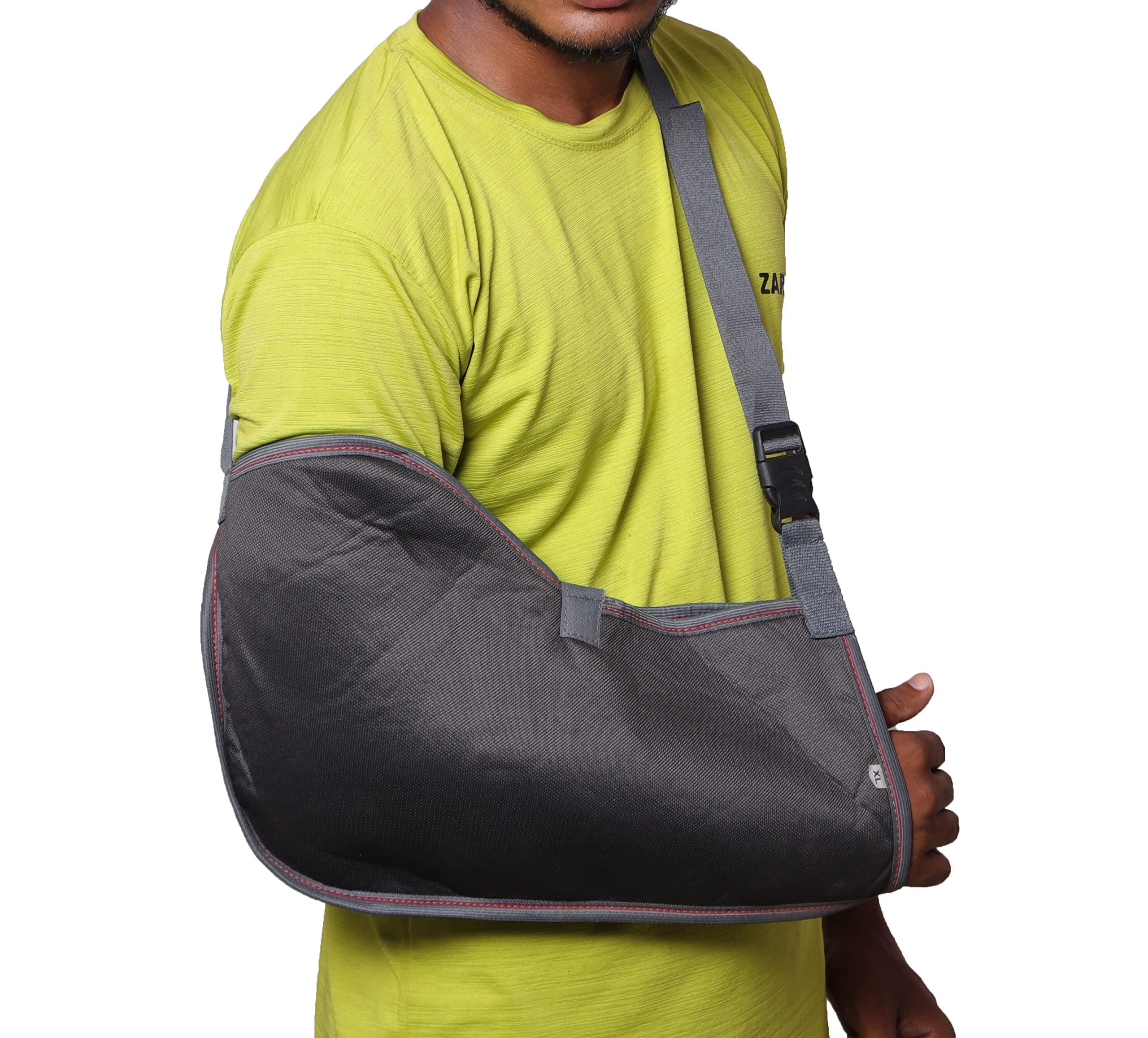 Eagle Packers, Rehna Road, Firozabad Eagle Packer Arm Sling Comfortable Velcro for Shoulder & Arm Cushion Support Better fit | Smart & Sleek | Highly Durable | 100% Polyester | Provides Support to fractured arm | Men and Women XXL