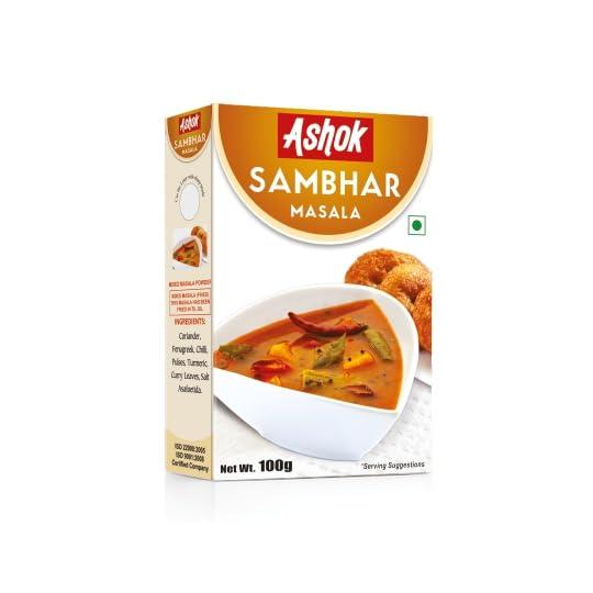 Ashok Ashok Sambhar Masala | Spices with Natural Ingredients No Added Preservatives For Delicious Cooking- 100 gram