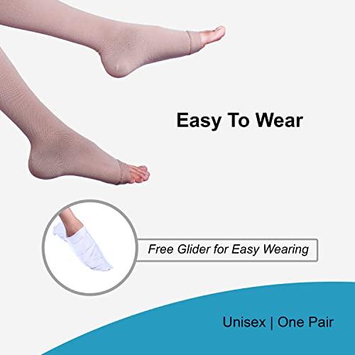 Venoprotek Venoprotek Varicose Veins Compression Stockings Class 2 (23-32 mm Hg) Below Knee, Beige, XX-Large